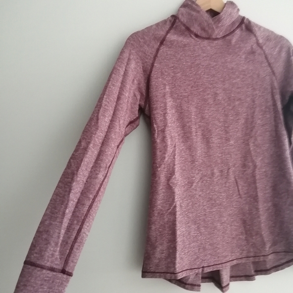 Lululemon Warm Your Core Long Sleeve Pleated Back Bordeaux Burgundy Small - Picture 10 of 16